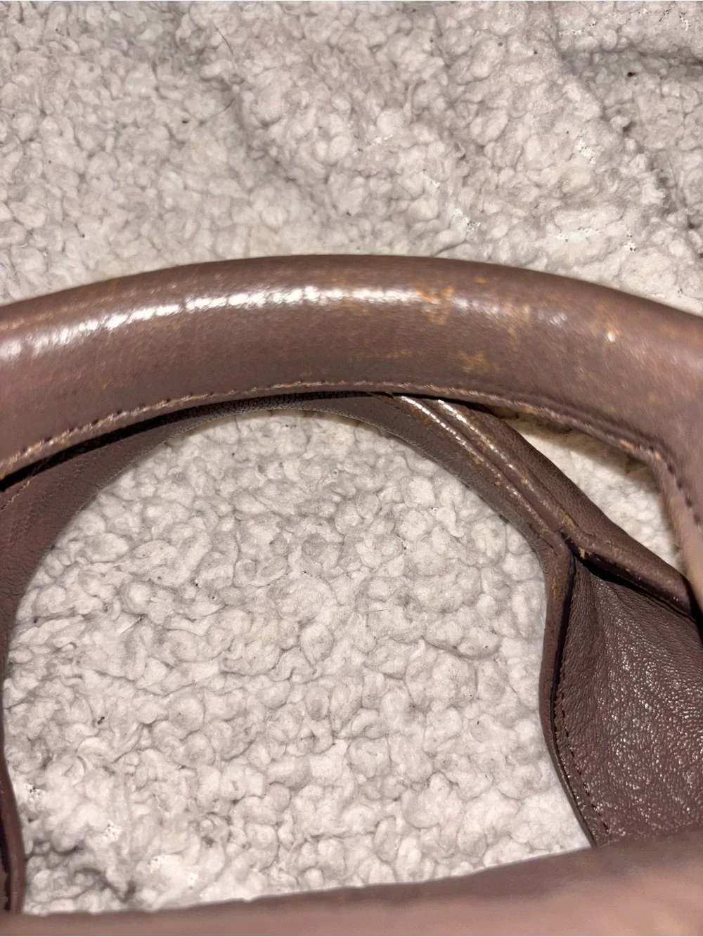 MCM Keana Gunmetal Studded Pebbled Leather Satchel Bag